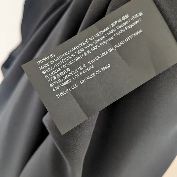 Theory Black Midi Dress